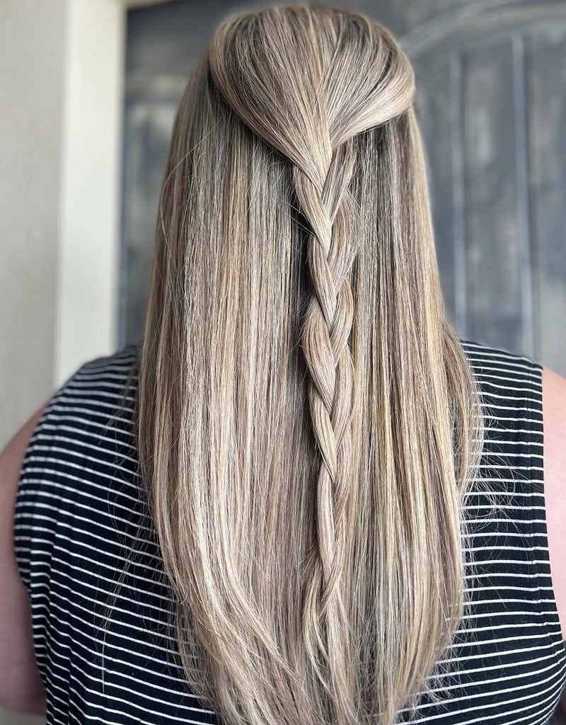 ash blonde hair with braid