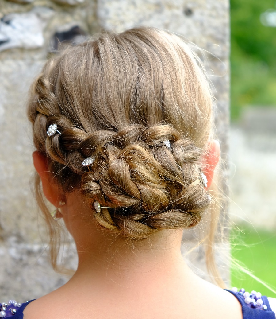 ash brown hair updo