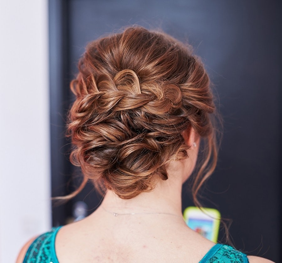 braided updo for bridesmaids