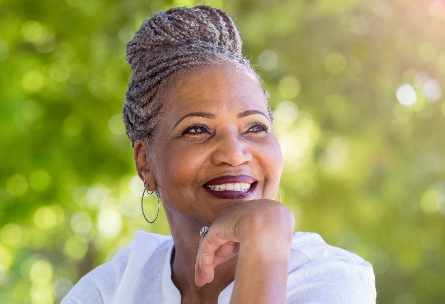 older black women with braided updo