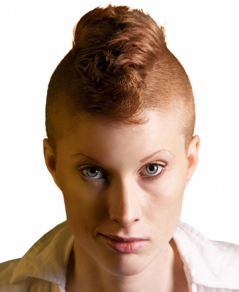 brown hair mohawk for women