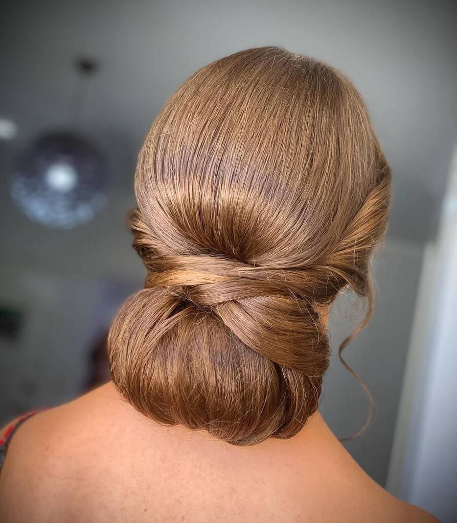 chignon bun for mother of the bride