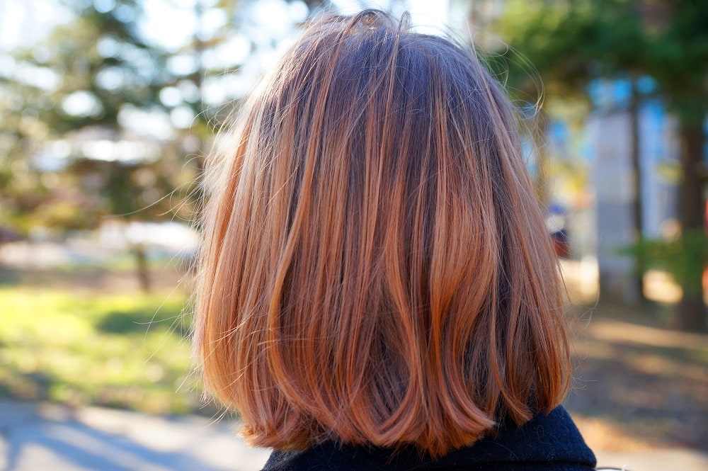 copper ombre bob for women