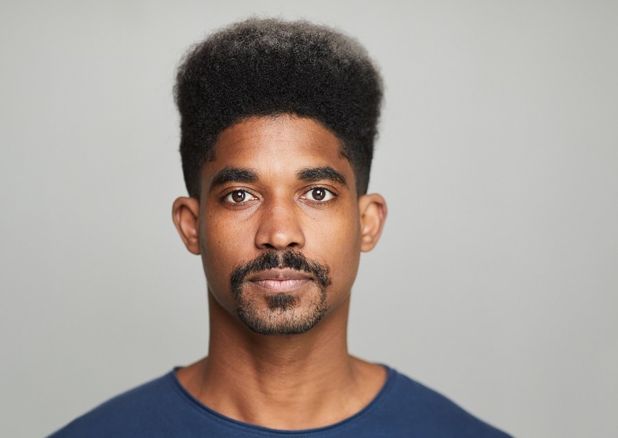 curly tapered haircut for black men