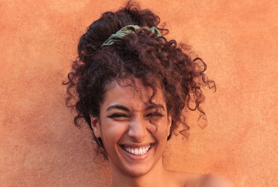 curly updo for black women