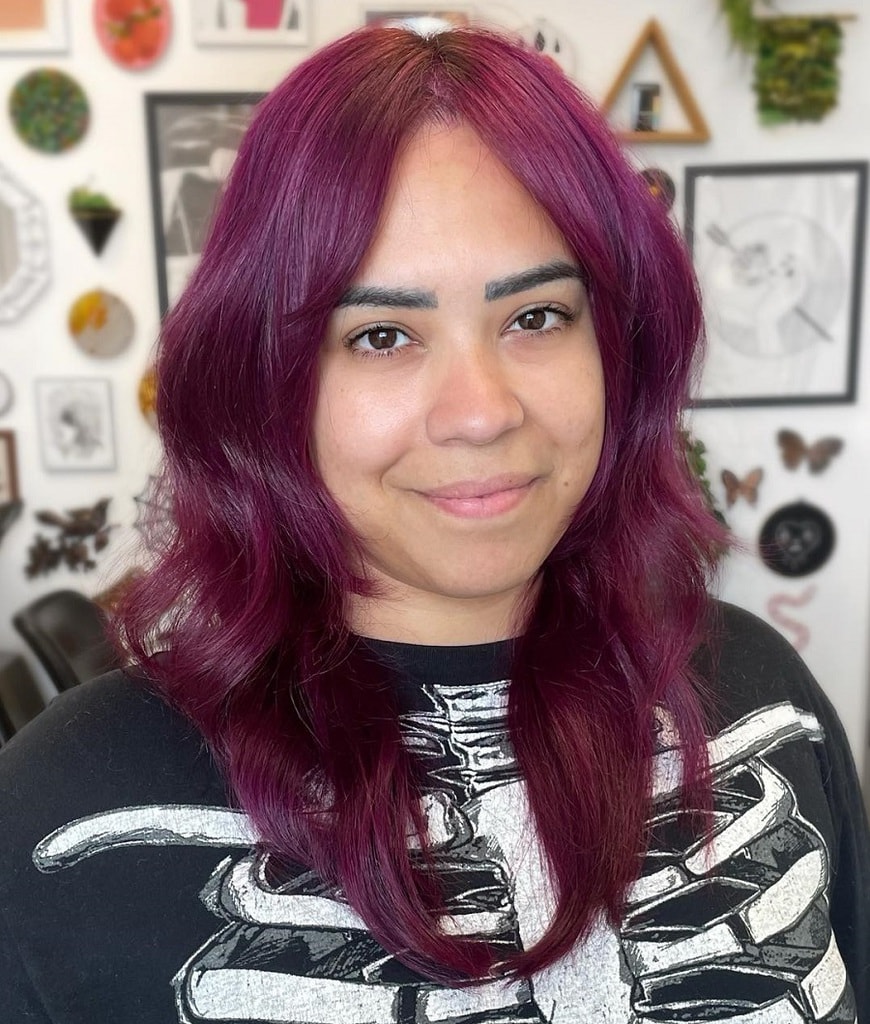 dark magenta hair color