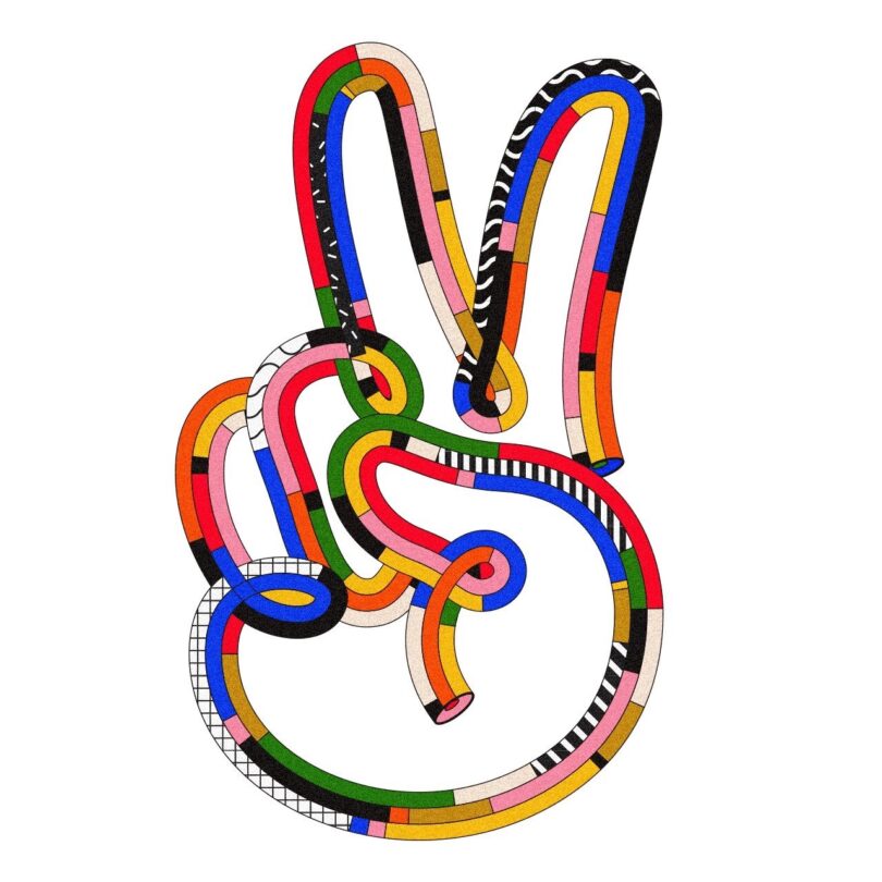 graphic art of a peace sign