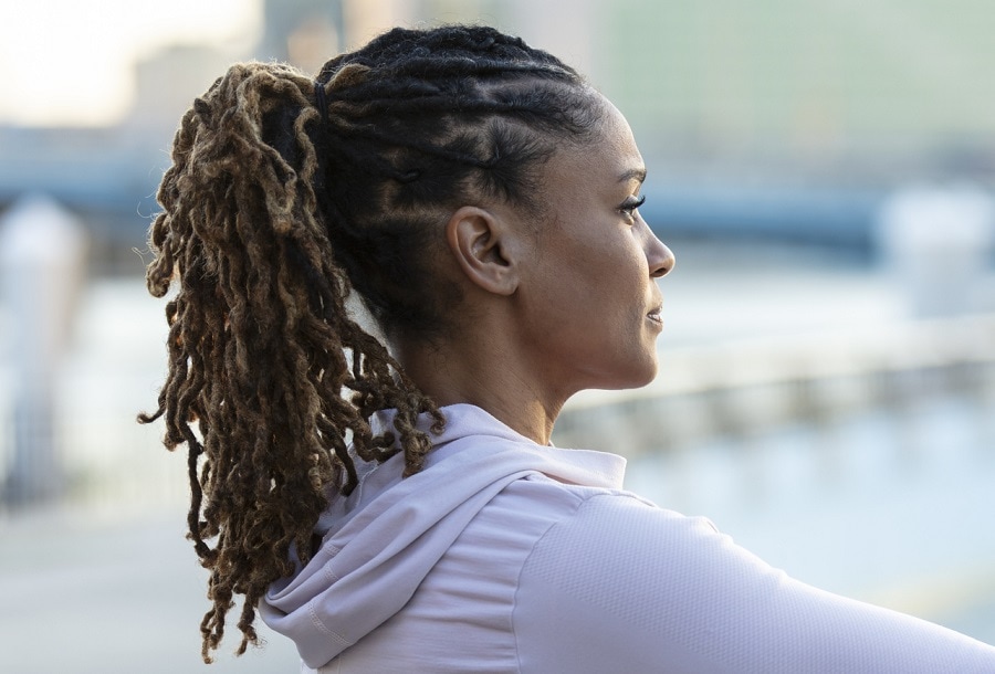 dreadlock ponytail hairstyle for everyday