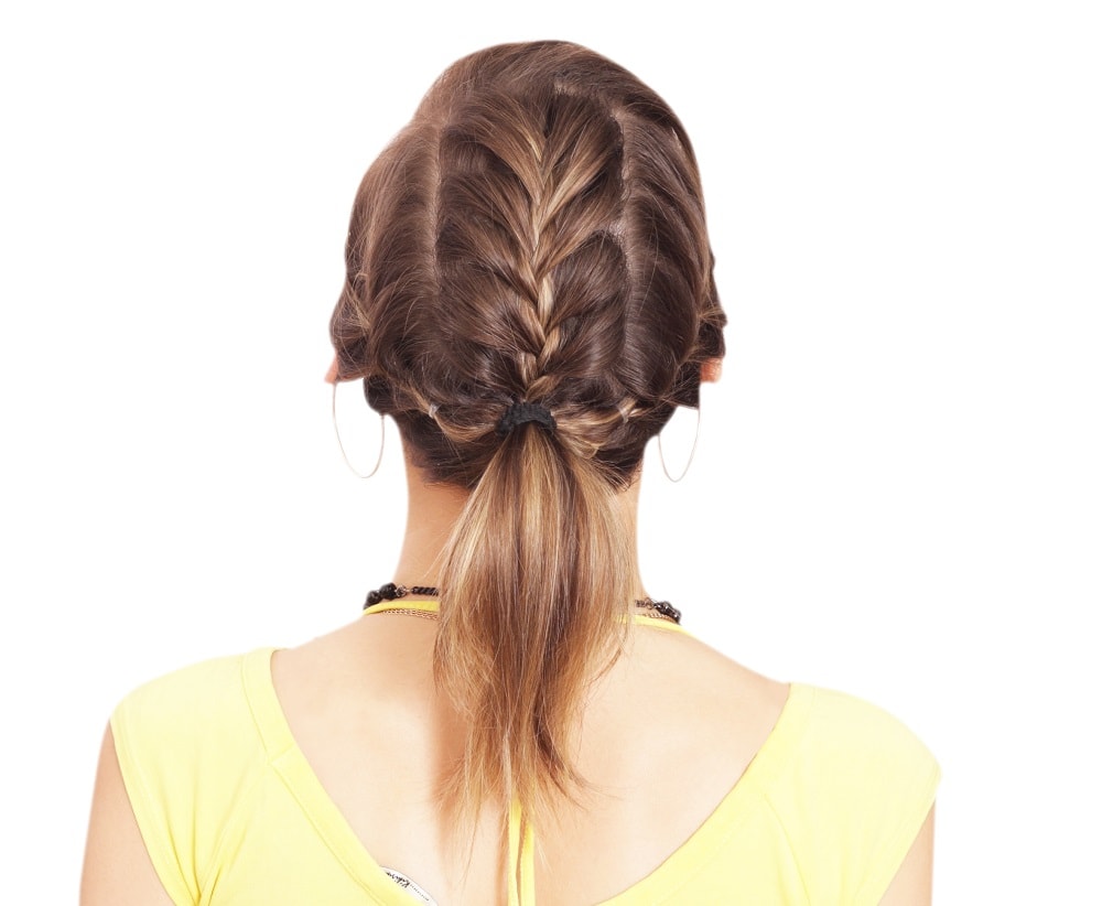 french braided ponytail