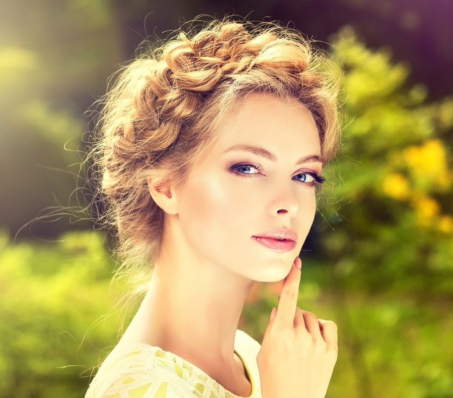 front braided hairstyle for bridesmaids