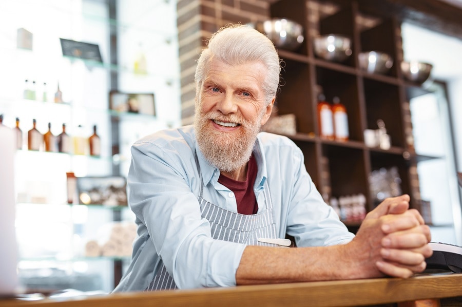 pompadour hairstyle for older men