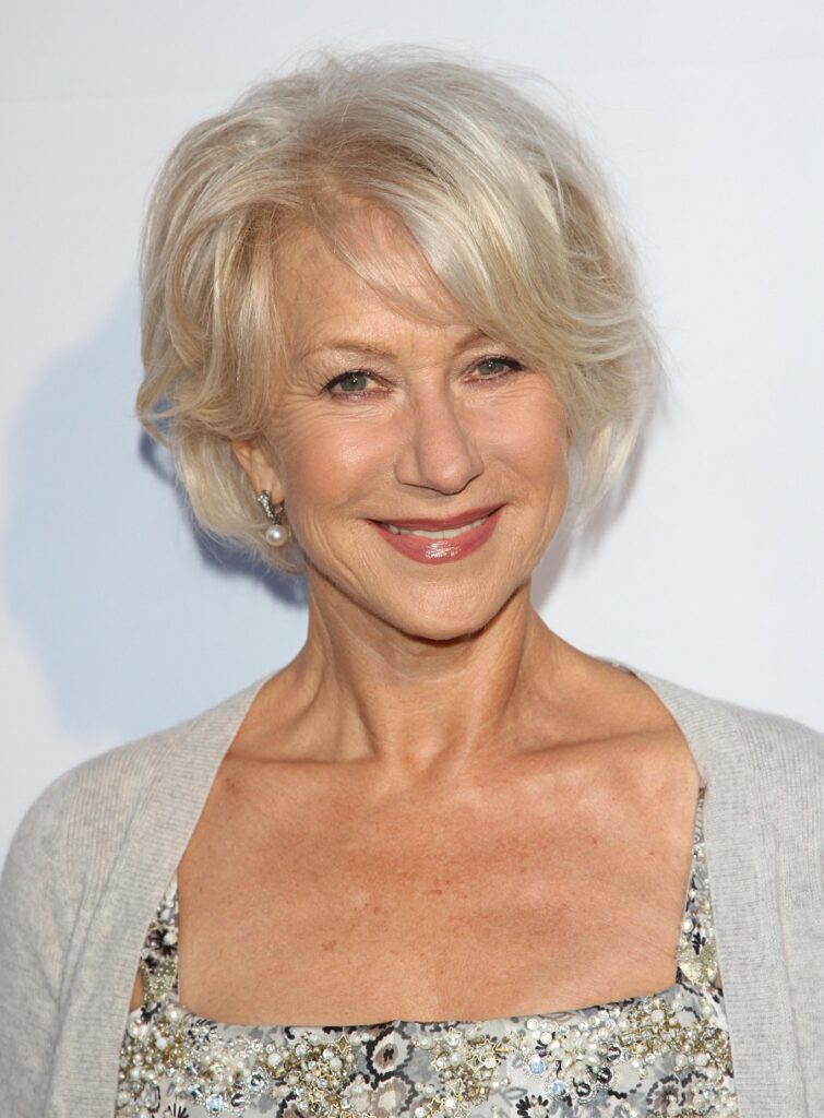 Helen Mirren with thin hair