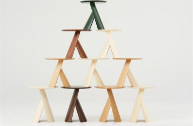 The Hito Table Recalls the Nostalgia of Stacked Playing Cards