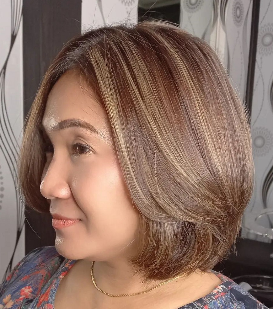 light ash brown bob