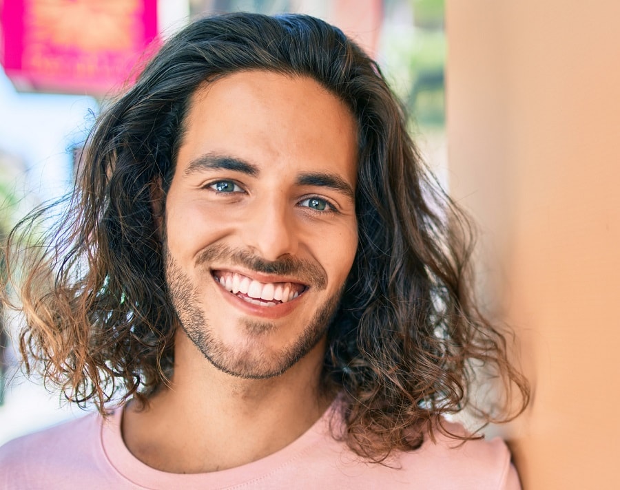 guy with long thick hair