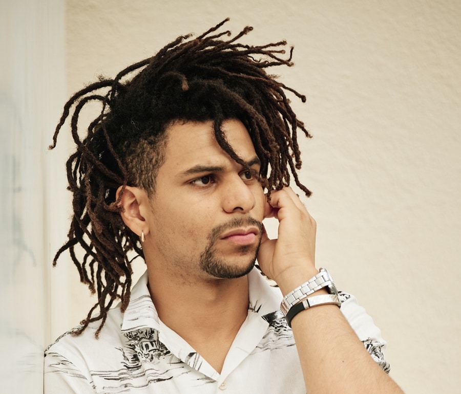 messy dreadlocks style for men