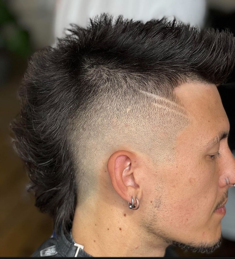 mohawk for men with design