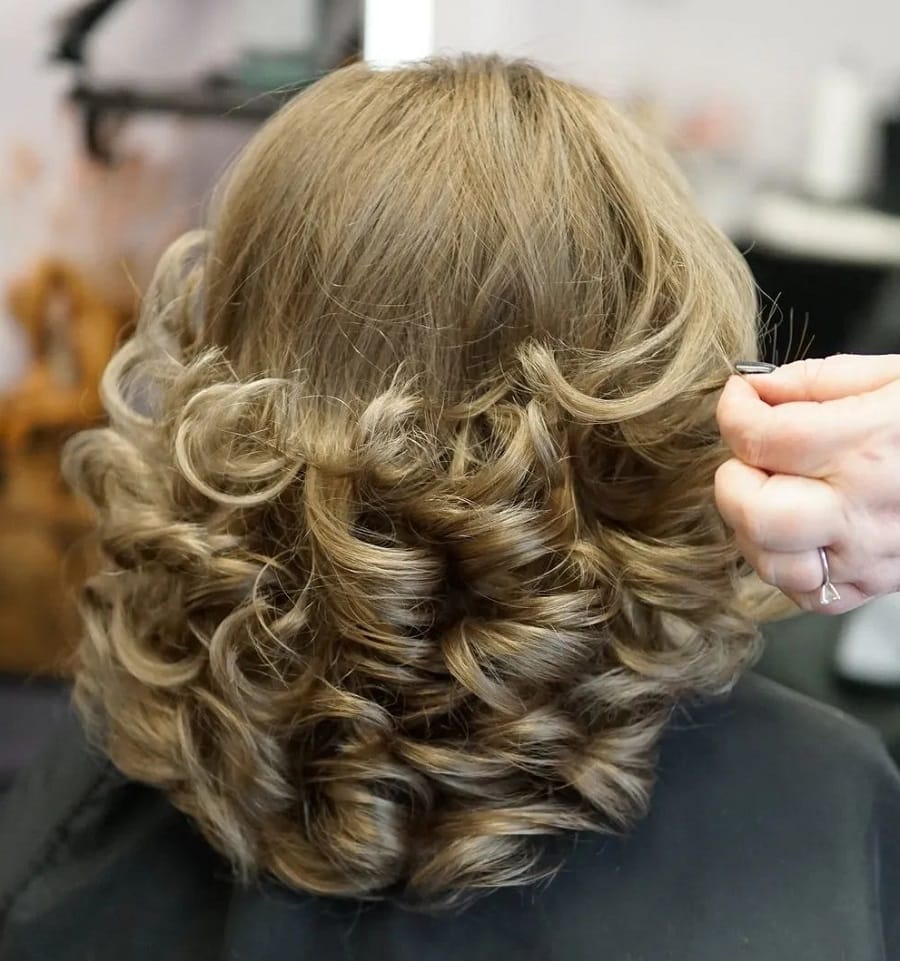 mushroom brown feathered hair