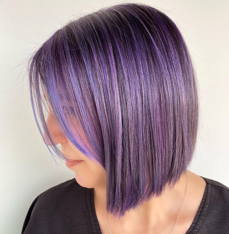 pastel purple bob