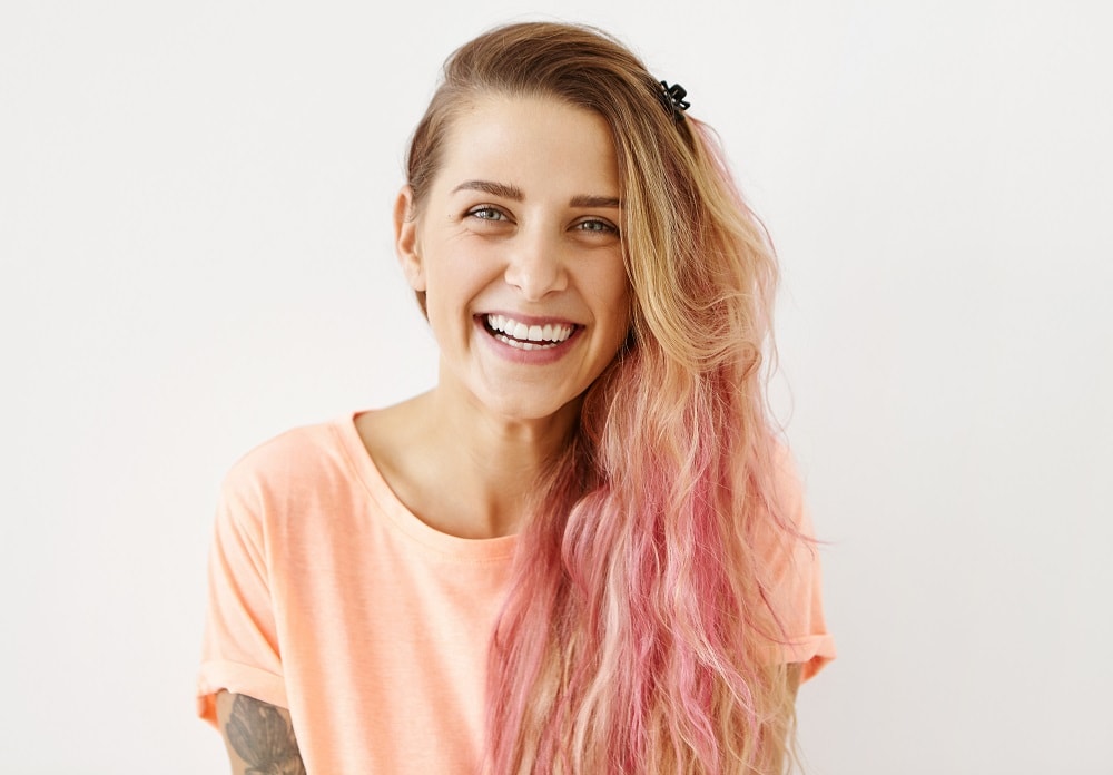 pink hair highlights