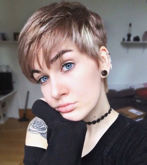 Pixie Cut with Bangs