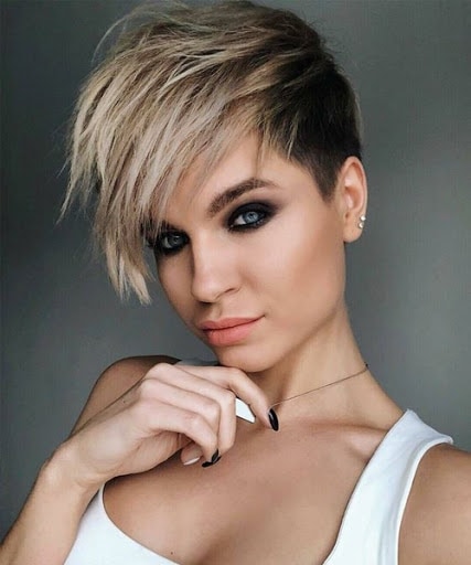 Pixie Cut with Bangs