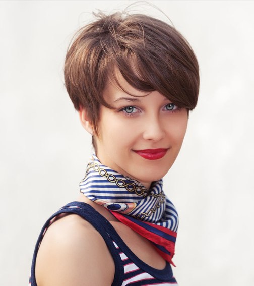 Pixie Cut with Bangs