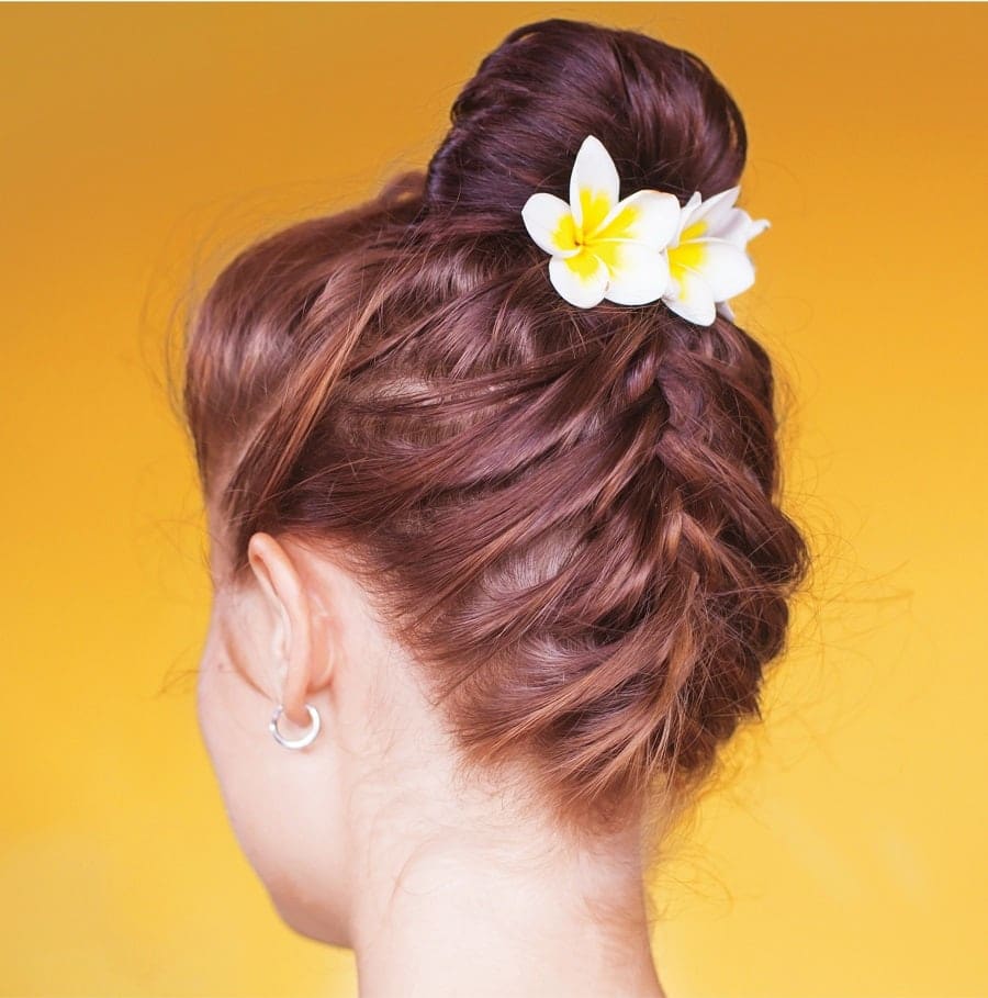 reverse french braids for bridesmaids