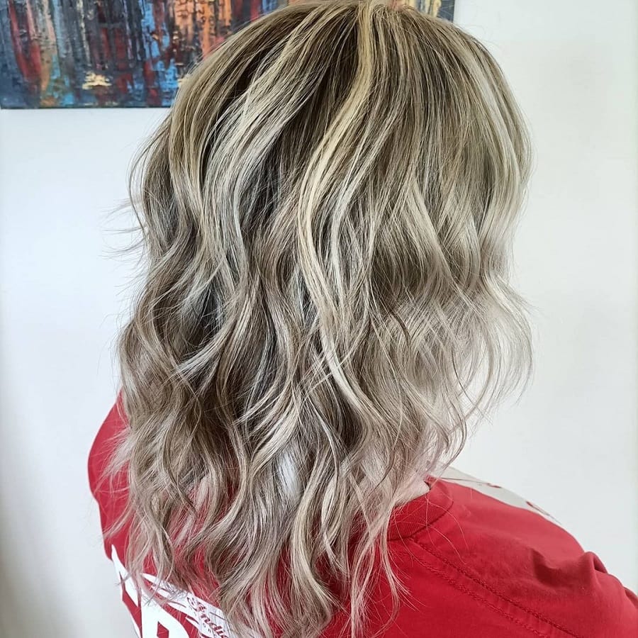 wavy salt and pepper hair