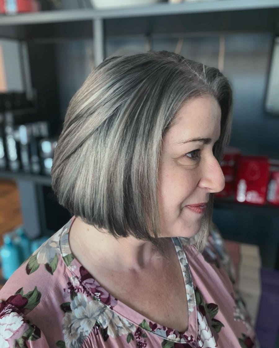 salt and pepper hair for women over 50