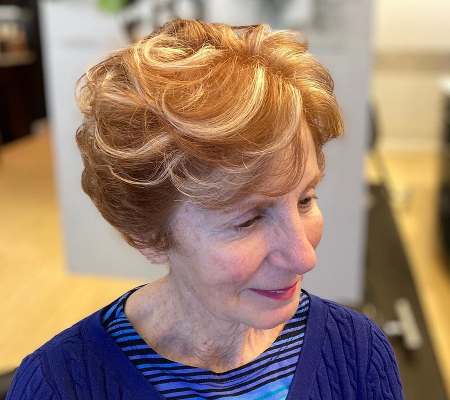 strawberry blonde hair for older women