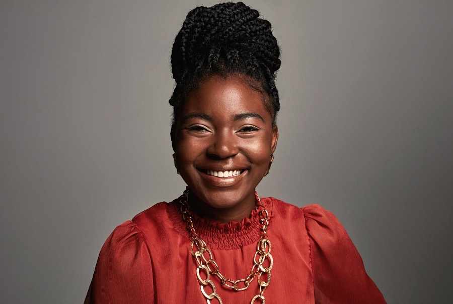 thick braided updo for black women