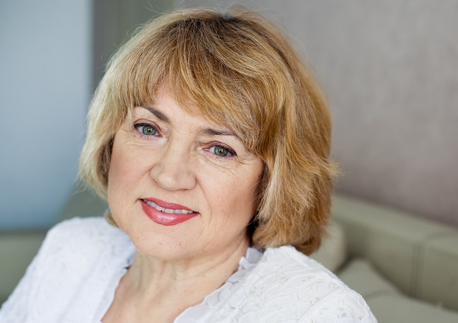 thick medium bob for women over 70