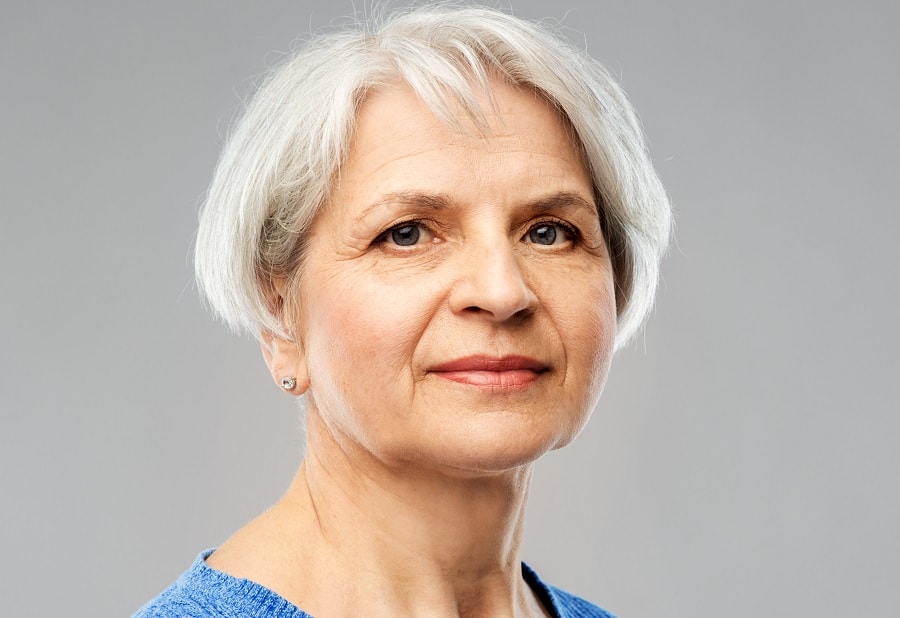 thin blonde hairstyle for square face over 60